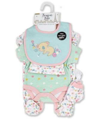 Baby Boys and Girls Koala Bear Layette Gift in Mesh Bag, 5 Piece Set