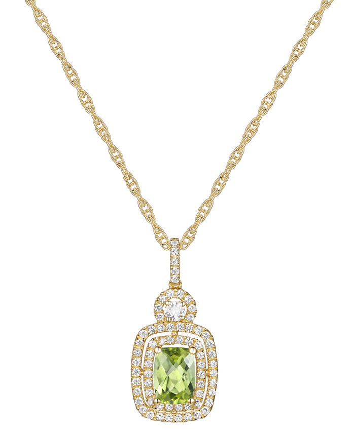 Peridot deals necklace macys