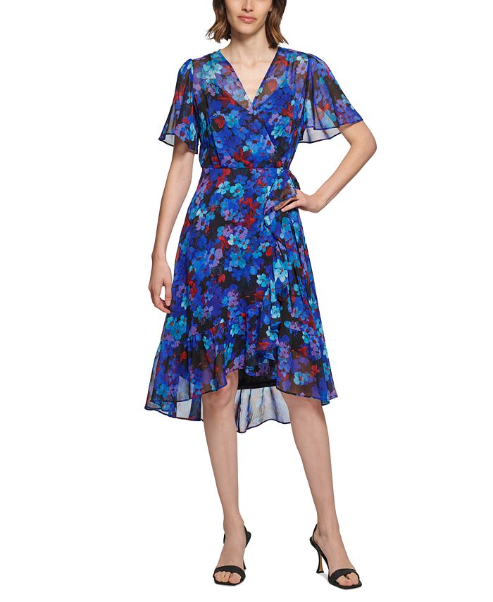 Macy s calvin klein 2025 high low dress