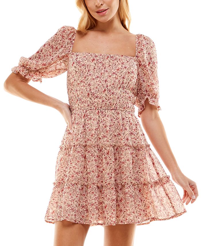 Trixxi Juniors' Tiered RuffledCuff Dress Macy's