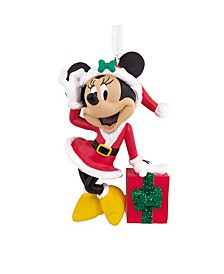 Minnie Mouse and Present Christmas Ornament