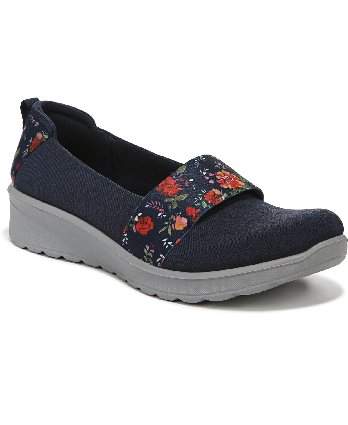 Bzees Gracie Slip-on Shoe In Navy Floral Fabric
