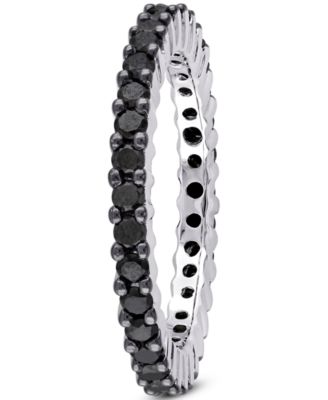 Black Diamond Eternity Band (1 ct. t.w.) in 10k White Gold
