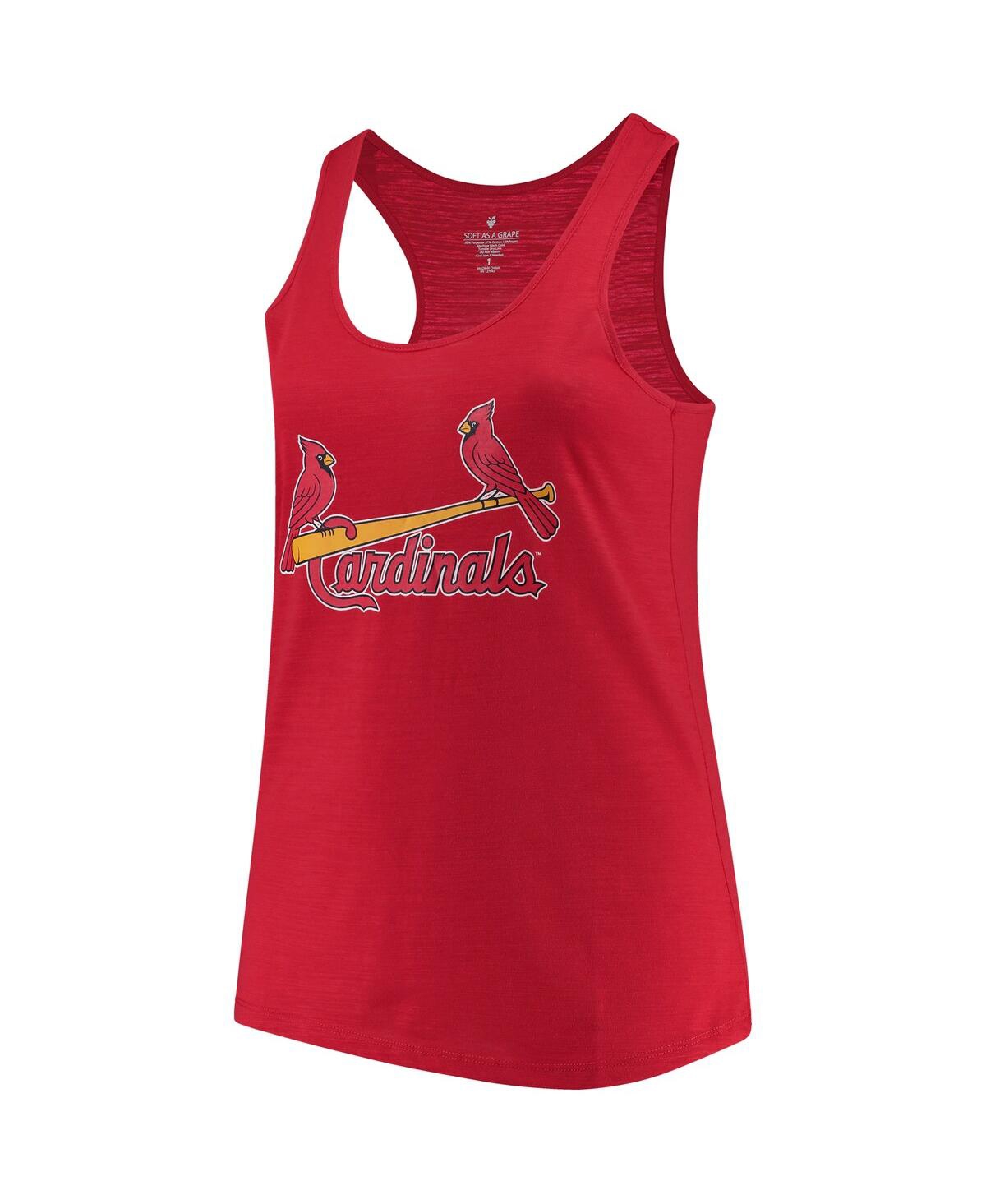 Women's Soft As A GrapeSt. Louis Cardinals Plus Size Swing for the Fences Racerback Tank Top - Red