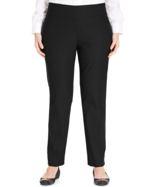 Charter Club Plus Size Cambridge Tummy-Control Pull-On Pants, Only at Macys