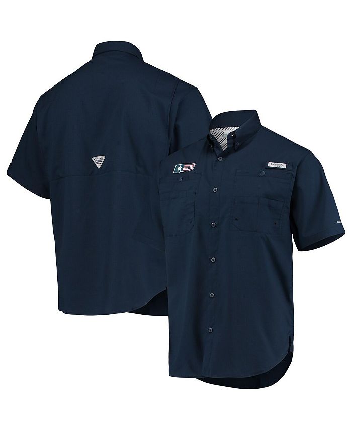 Columbia Men's Navy Houston Astros Americana Tamiami Omni-Shade Button-Down  Shirt - Macy's