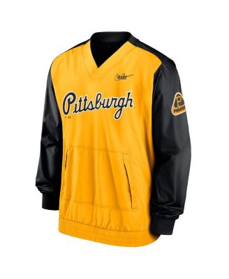 Men's Black, Gold Pittsburgh Pirates Cooperstown Collection V-Neck Pullover