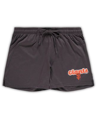 Women's Charcoal San Francisco Giants Plus Size Cloud Tank Top and Shorts Sleep Set