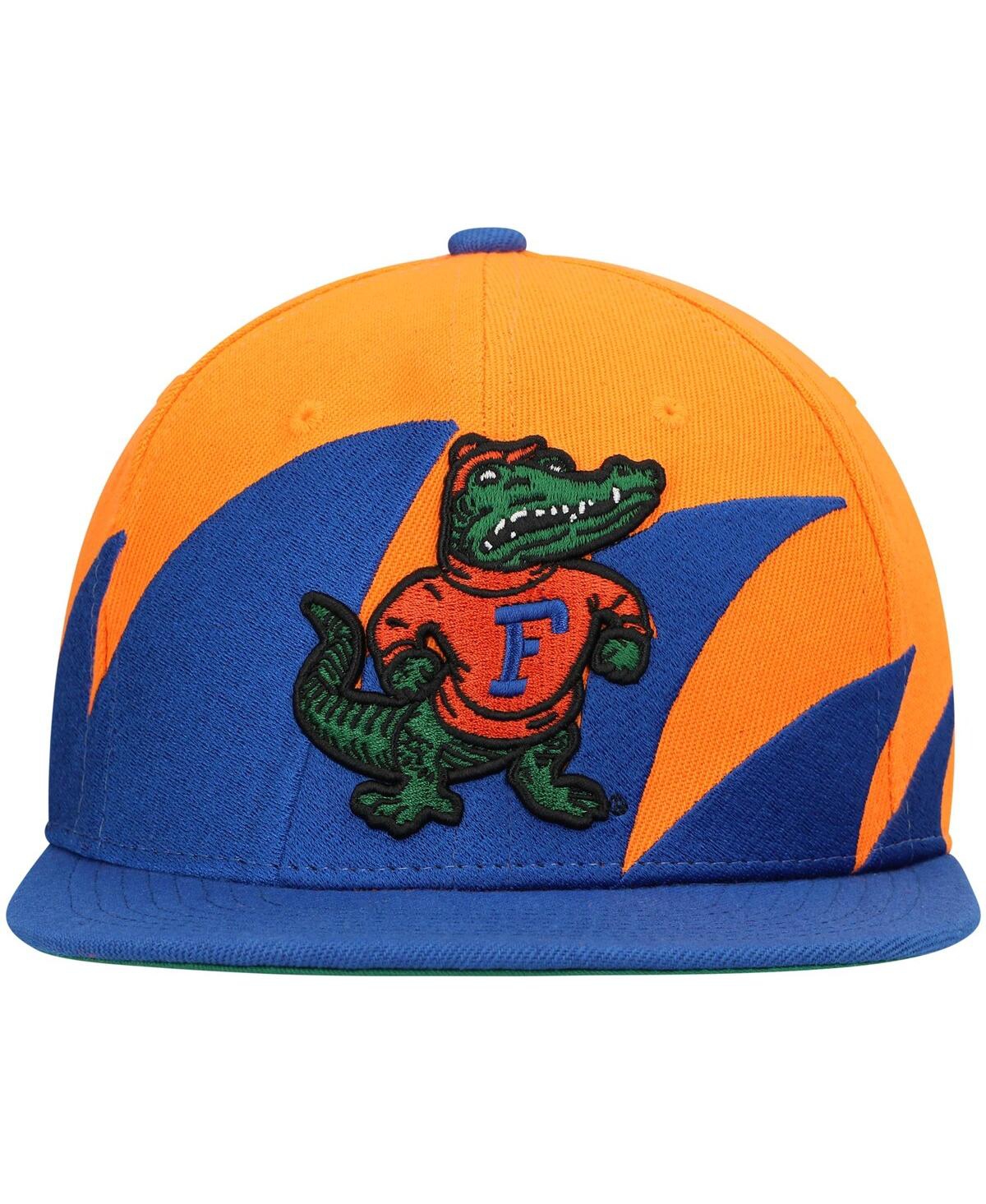 Mitchell & Ness Men's  Royal, Orange Florida Gators Sharktooth Snapback Hat In Royal,orange