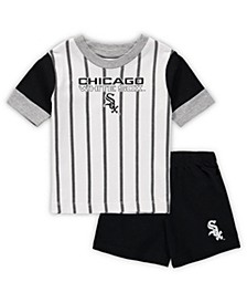 Infant Boys and Girls Black, White Chicago White Sox Position Player T-shirt and Shorts Set