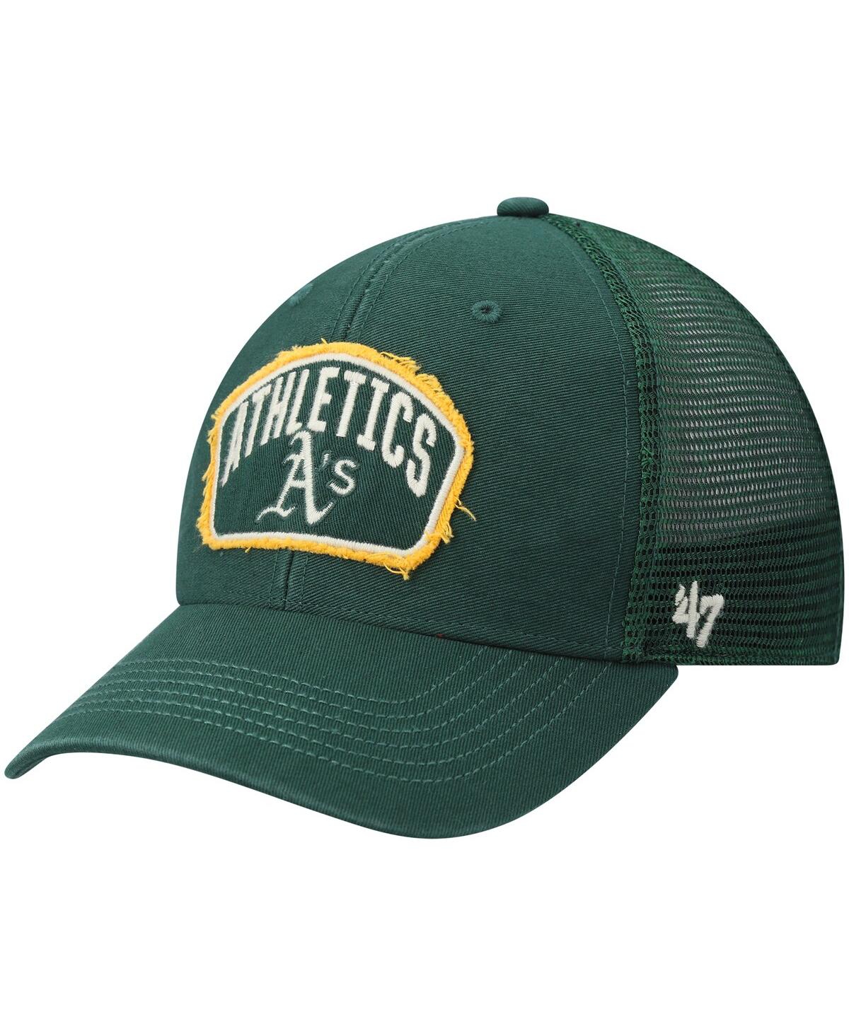 47 Brand Men's ' Green Oakland Athletics Cledus Mvp Trucker Snapback Hat