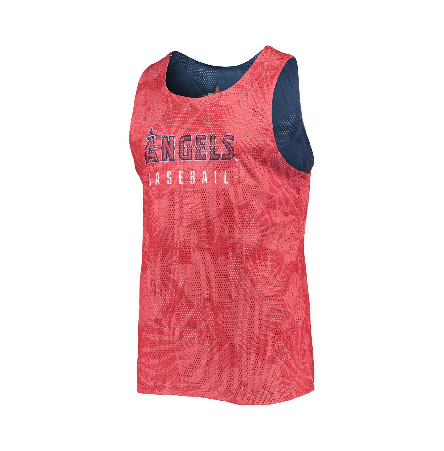 Мужской топ FOCO Red, Navy Los Angeles Angels Floral Reversible Mesh — фото 3