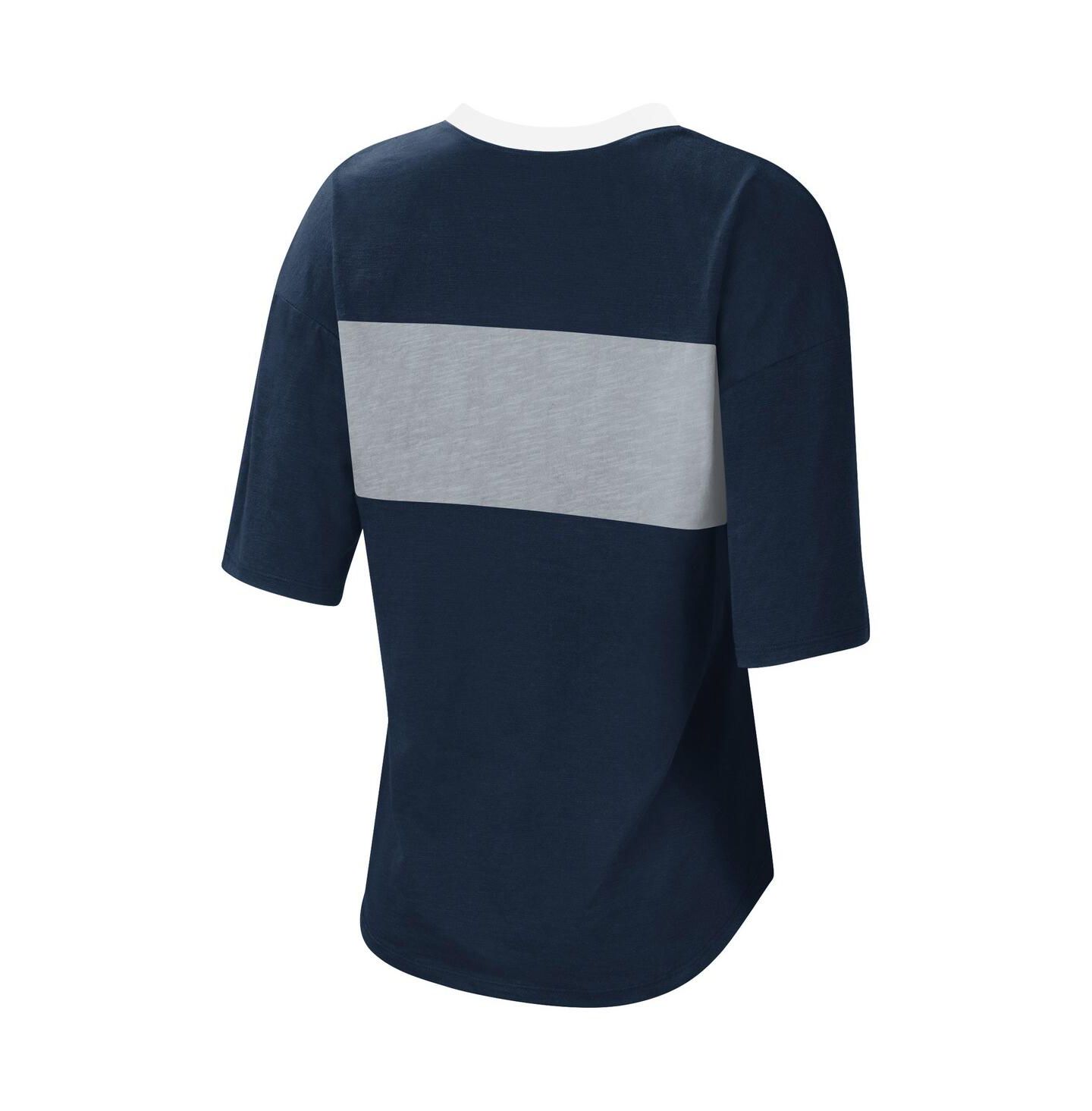 Женская футболка Touch Navy and Gray New York Yankees Lead Off Notch Neck — фото 4
