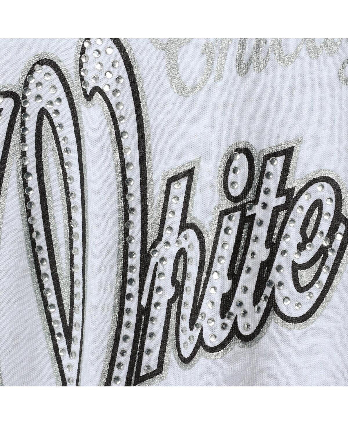 Shop Touché Women's Touch White And Black Chicago White Sox Base Runner 3/4-sleeve V-neck T-shirt In White,black