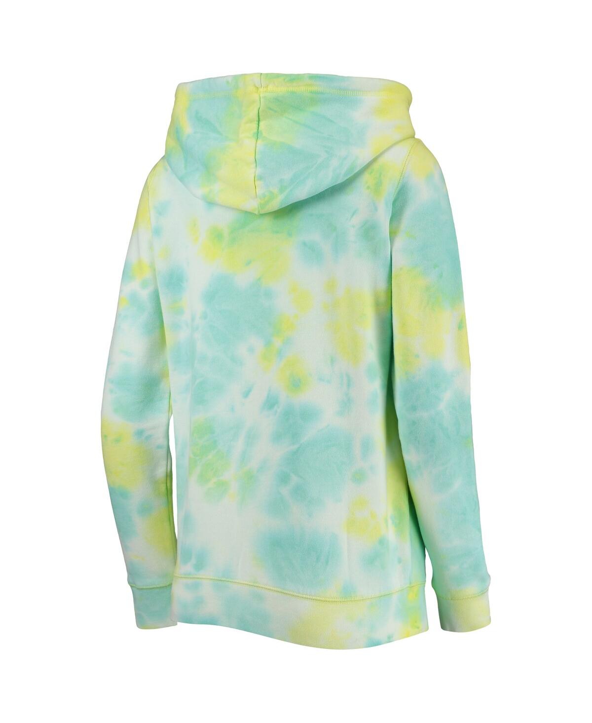 Shop New Era Women's  White Chicago Cubs Tie-dye Full-zip Hoodie