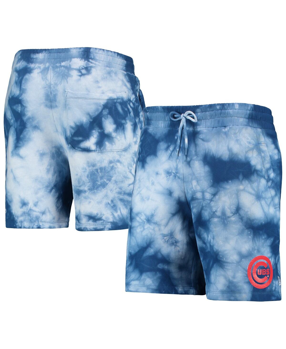 NEW ERA MEN'S NEW ERA ROYAL CHICAGO CUBS TEAM DYE SHORTS 