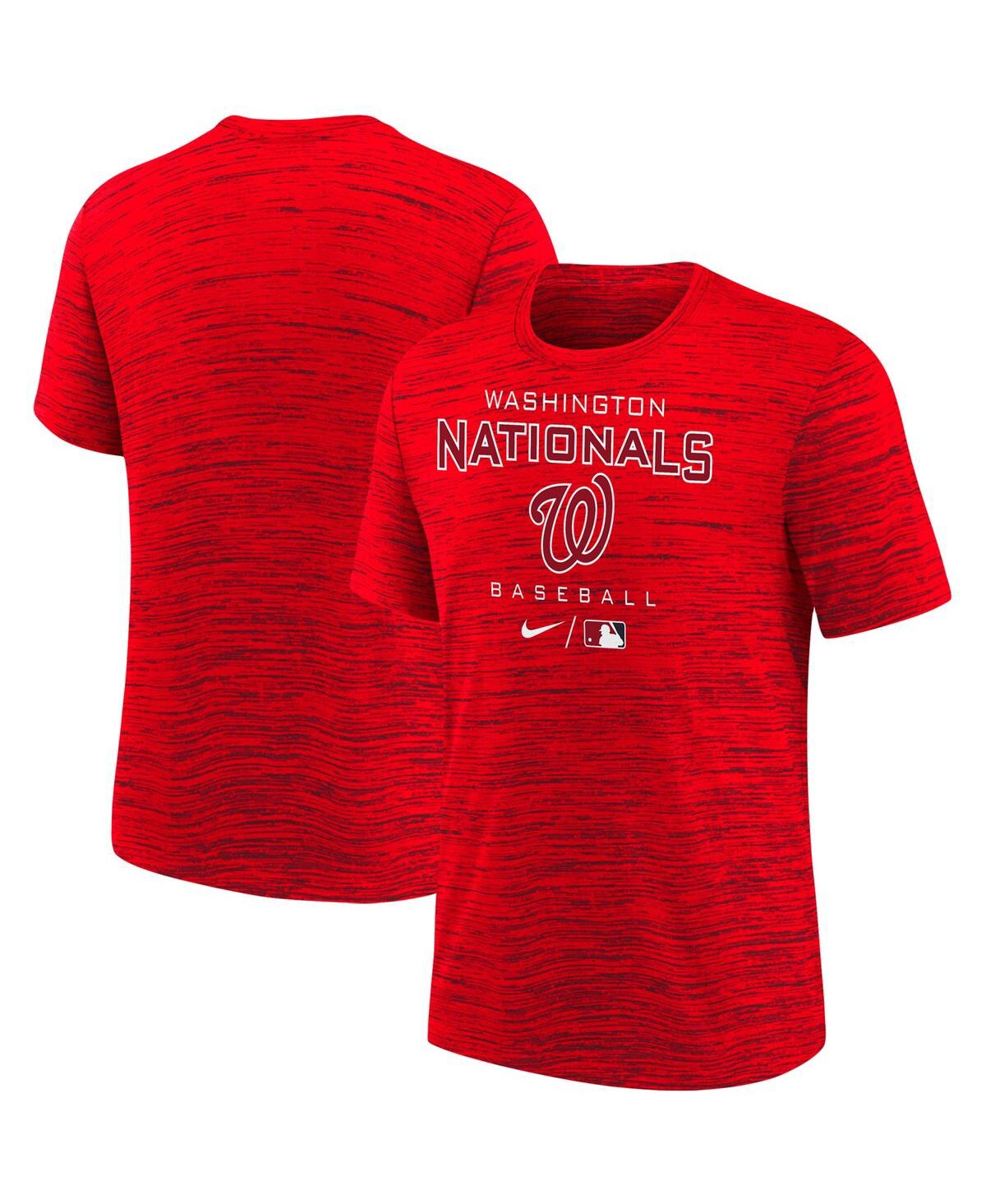 Shop Nike Big Boys  Red Washington Nationals Authentic Collection Practice Velocity Space-dye Performance