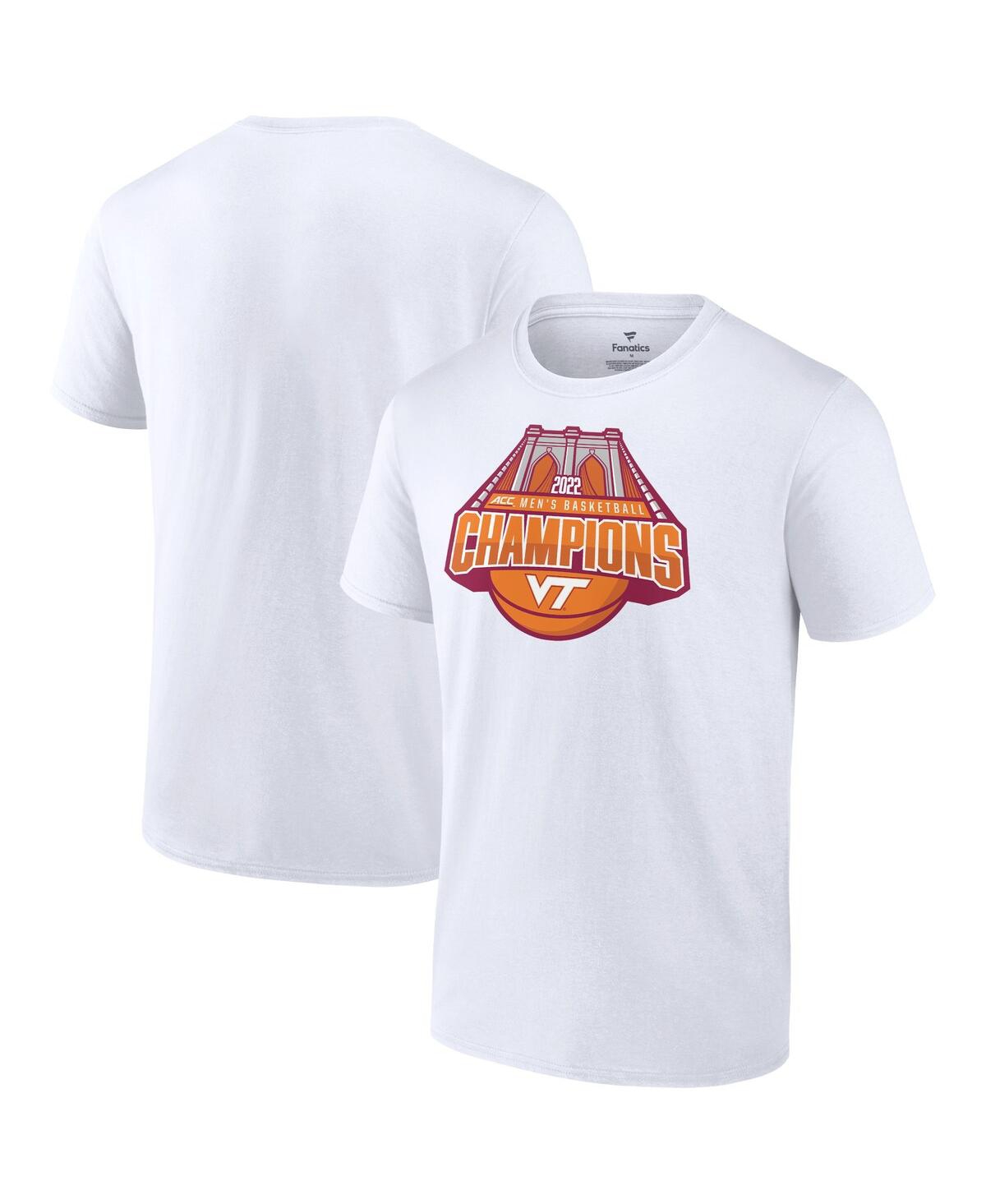 Men's FanaticsVirginia Tech Hokies 2022 Acc Men's Basketball Conference Tournament Champions T-shirt - White