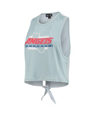 Women's Light Blue Los Angeles Angels Open Back Twist-Tie Tank Top