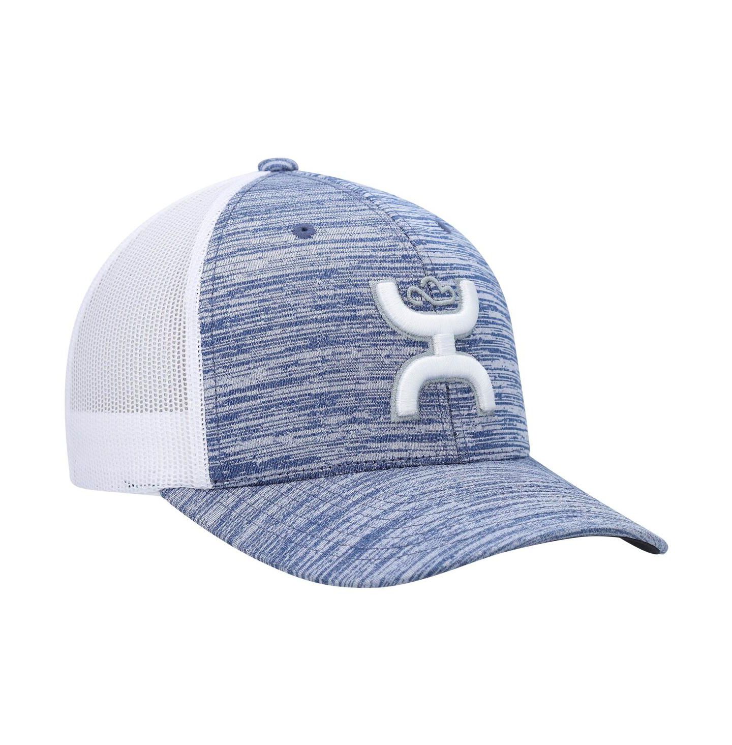 Мужская кепка Hooey Heather Powder Blue, White Sterling Trucker Snapback Hat — фото 4