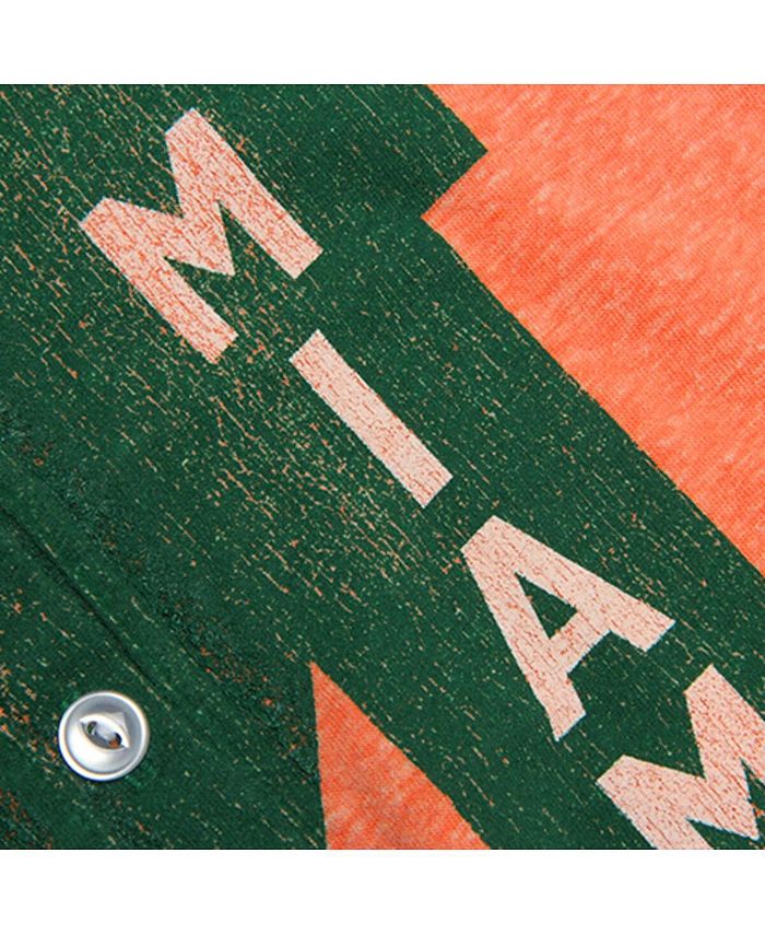 Original Retro Brand Women's Miami Hurricanes Orange Relaxed Henley Tank Top Macy's