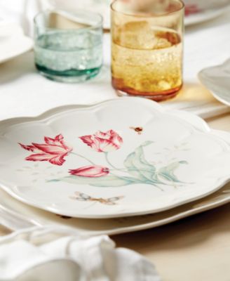 Butterfly Meadow Square Accent Plates, Set of 4