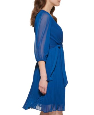 DKNY Women's Sleeveless Tie Front Pocket Dress - Day To Night Style