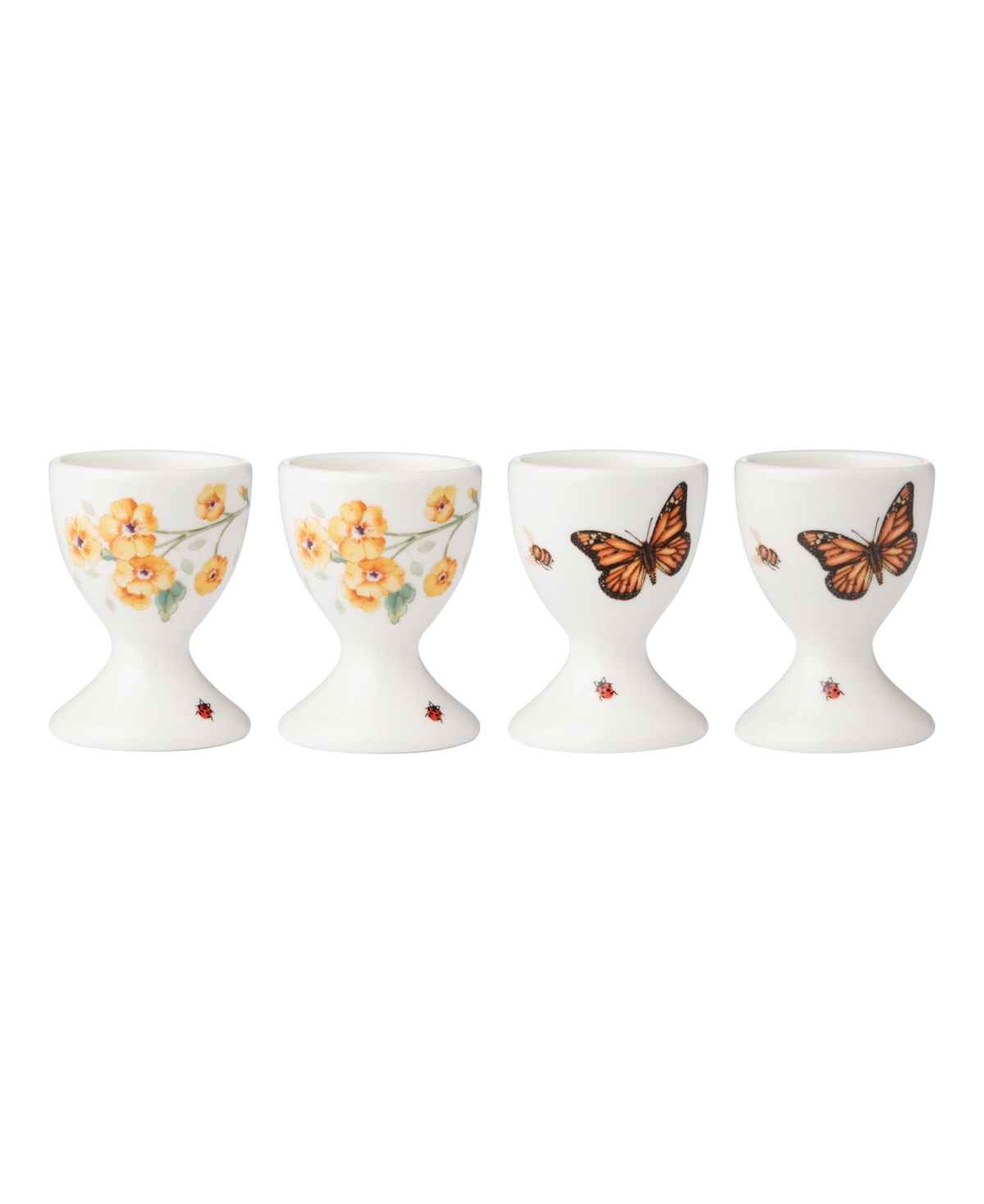 Lenox Butterfly Meadow Footed Egg Cups, Set Of 4 In Multi And White