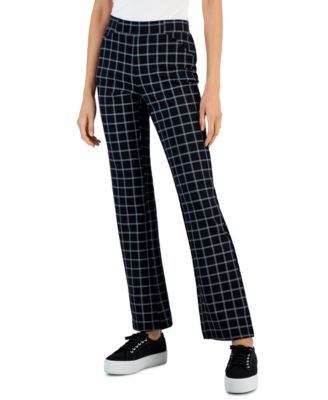 Style & Co - Women's Serena Plaid Pont&eacute;-Knit Pants