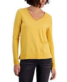 Women's V-Neck Long-Sleeve Sweater, Created for Macy's