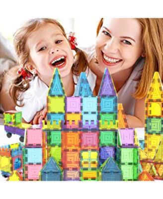 185 Piece Magnetic Building Block Set with 2 Bonus Pieces