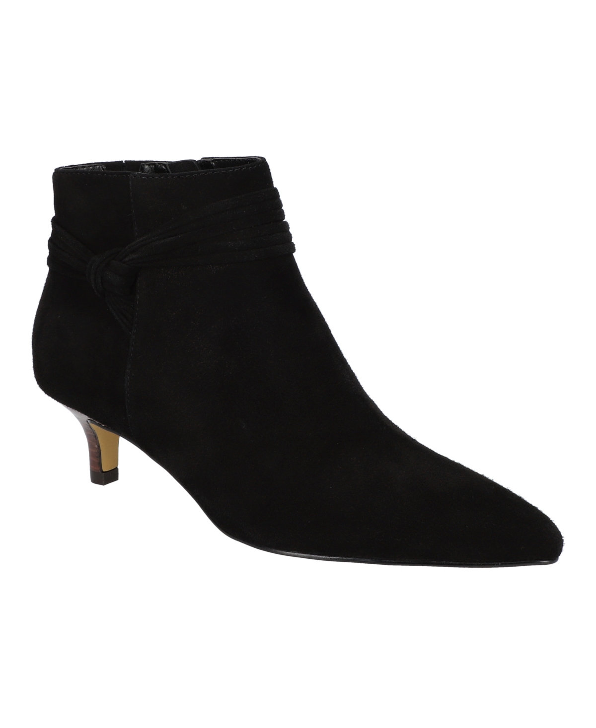 Shop Bella Vita Women's Jani Ankle Booties In Black Suede Leather