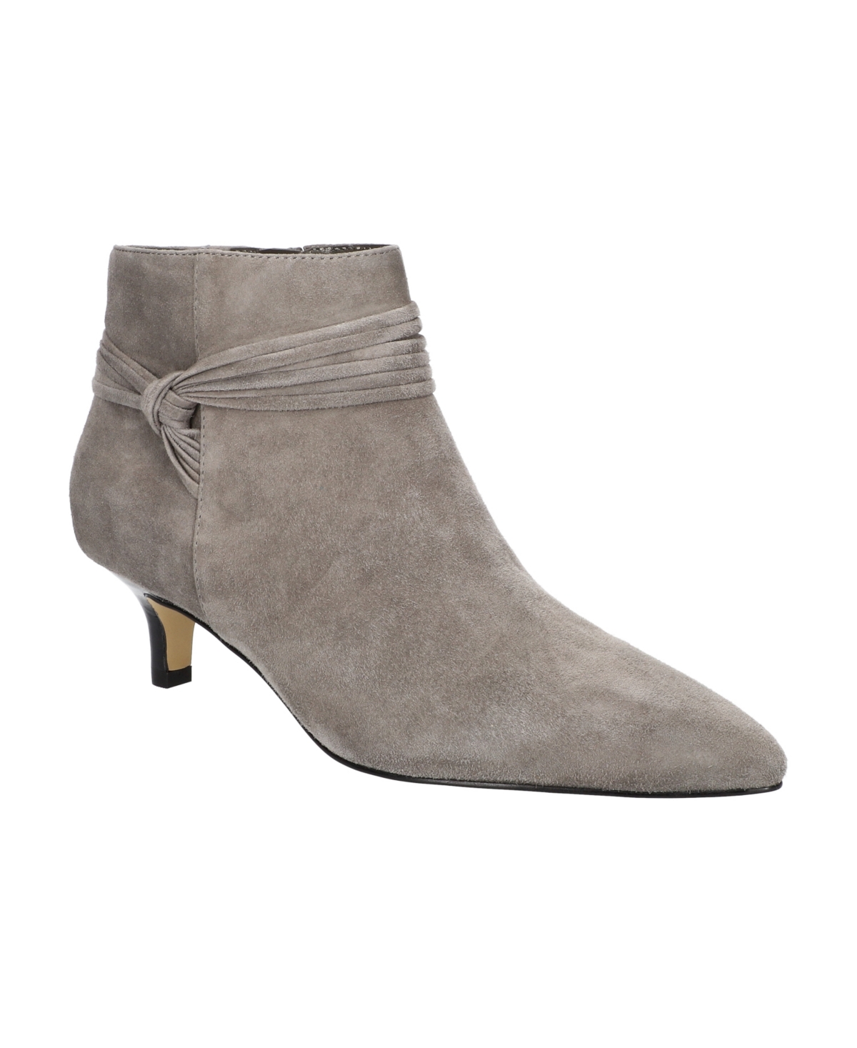 Bella Vita Women's Jani Ankle Booties In Gray Suede Leather