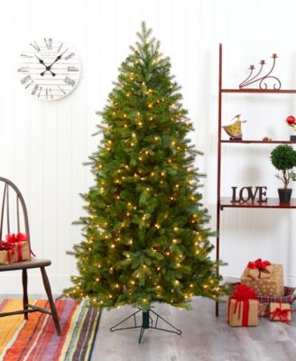 Vienna Fir Artificial Christmas Tree with Lights and Bendable Branches, 72"