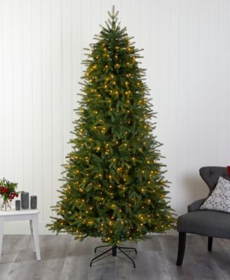 Vancouver Fir Natural Look Artificial Christmas Tree with Lights and Bendable Branches, 96"