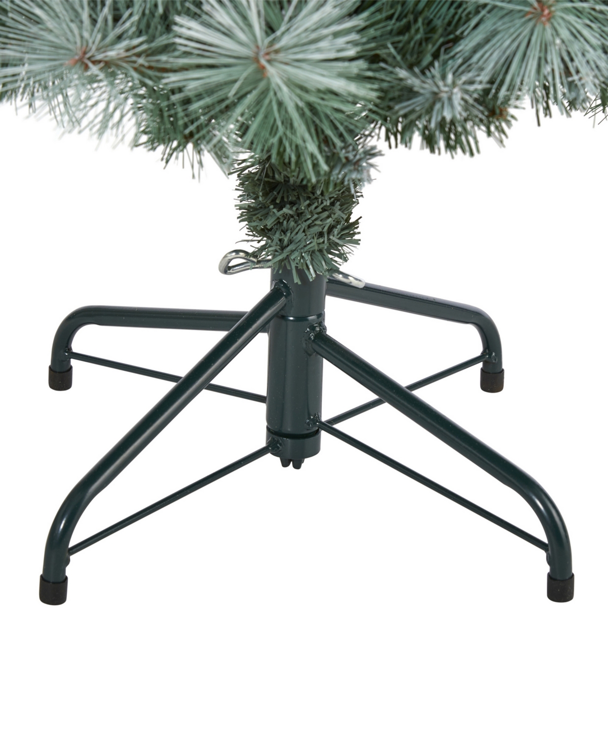 Frosted Tip British Columbia Mountain Pine Artificial Christmas Tree with Lights, Pine Cones and Bendable Branches,