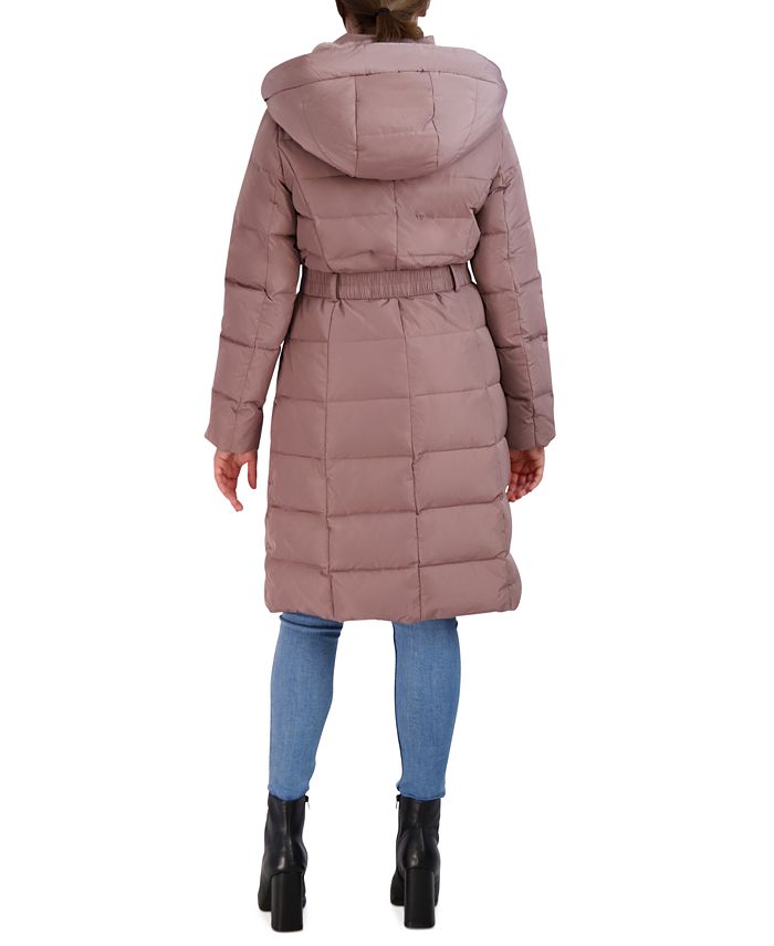 Cole Haan Women's Belted Hooded Down Puffer Coat & Reviews Coats & Jackets Women Macy's