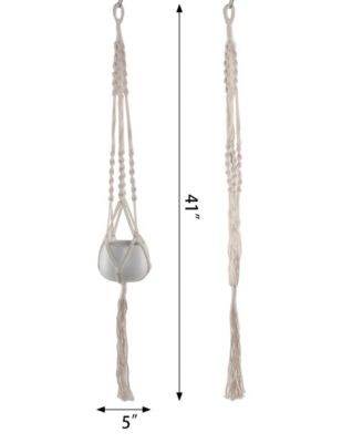 Hanging Macrame Planter Hanger, 5"
