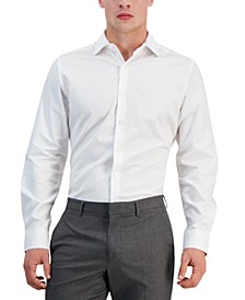 Men's Slim-Fit Leopard Texture Jacquard Dress Shirt, Created for Macy's