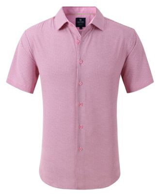 Light pink mens 2025 dress shirt short sleeve