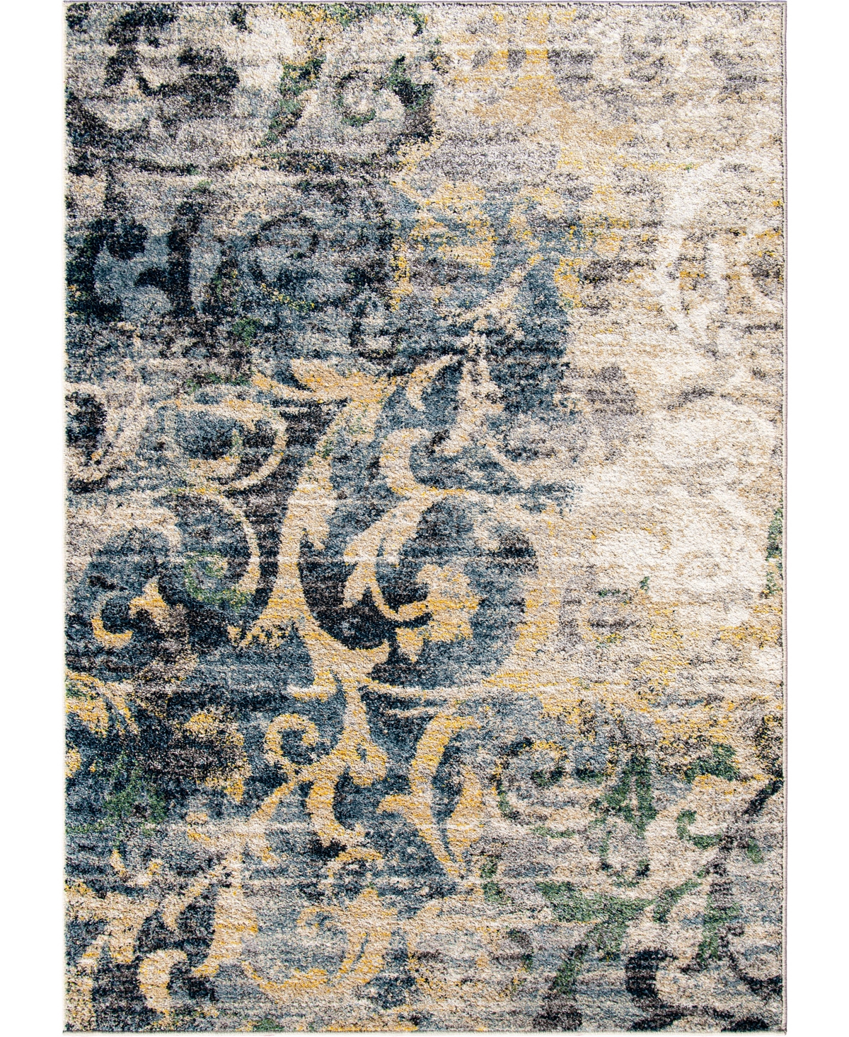 Edgewater Living Bijou Fresco Scroll 5'3in x 7'6in Area Rug - Multi, Blue