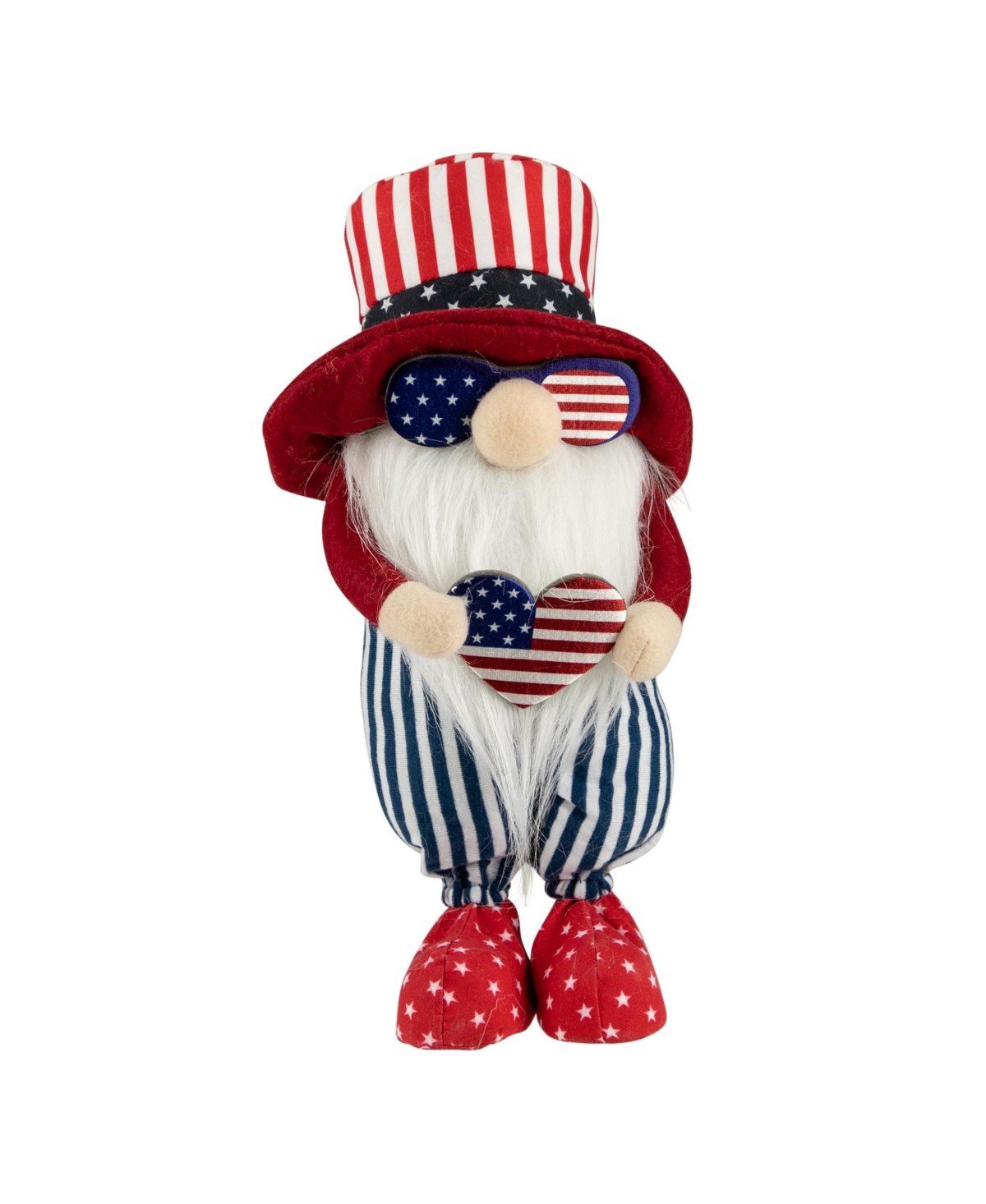 Northlight Patriotic Heart 4th Of July Americana Gnome In Red