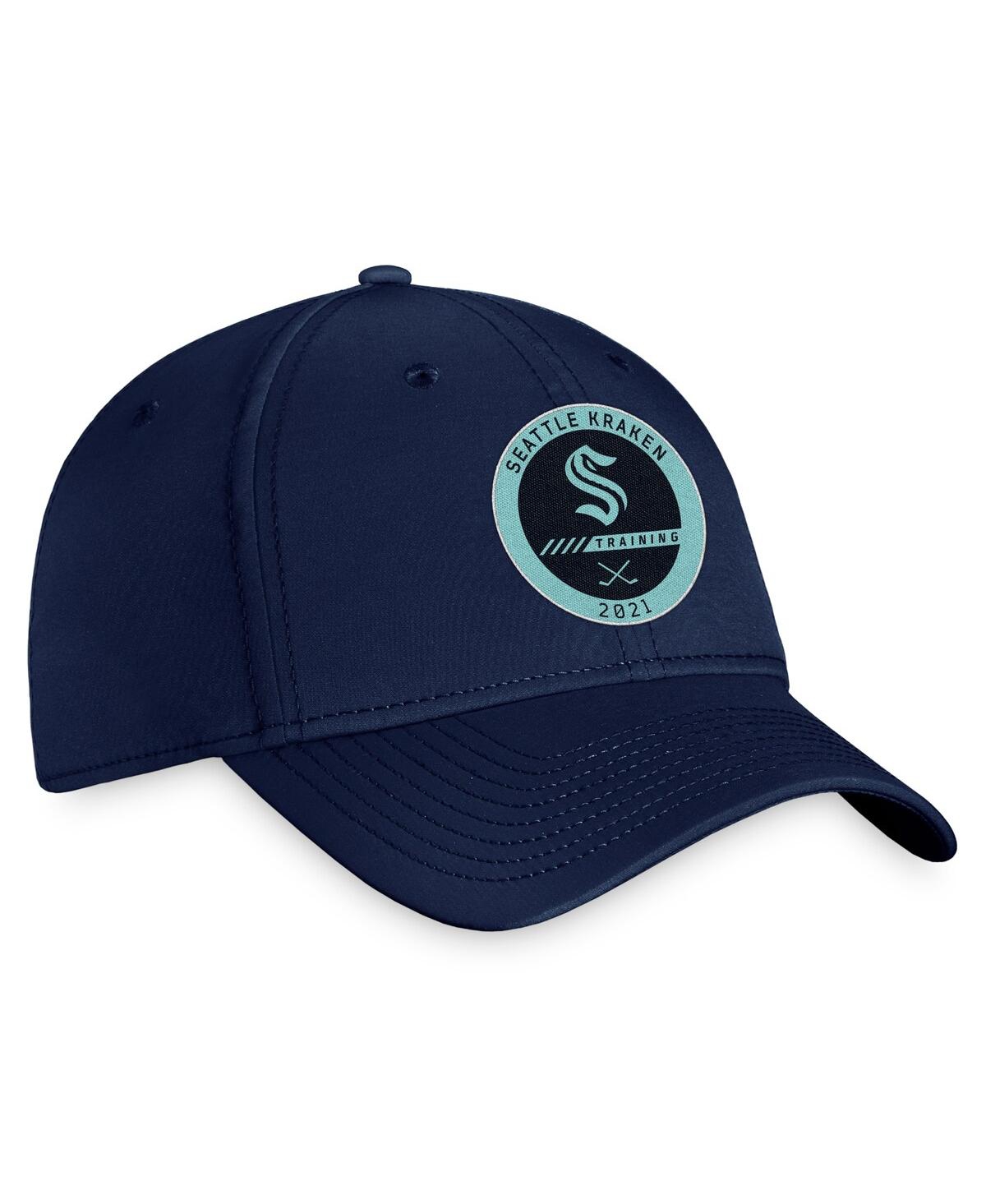 Men's FanaticsSeattle Kraken Authentic Pro Training Camp Flex Hat - Deep Sea Blue