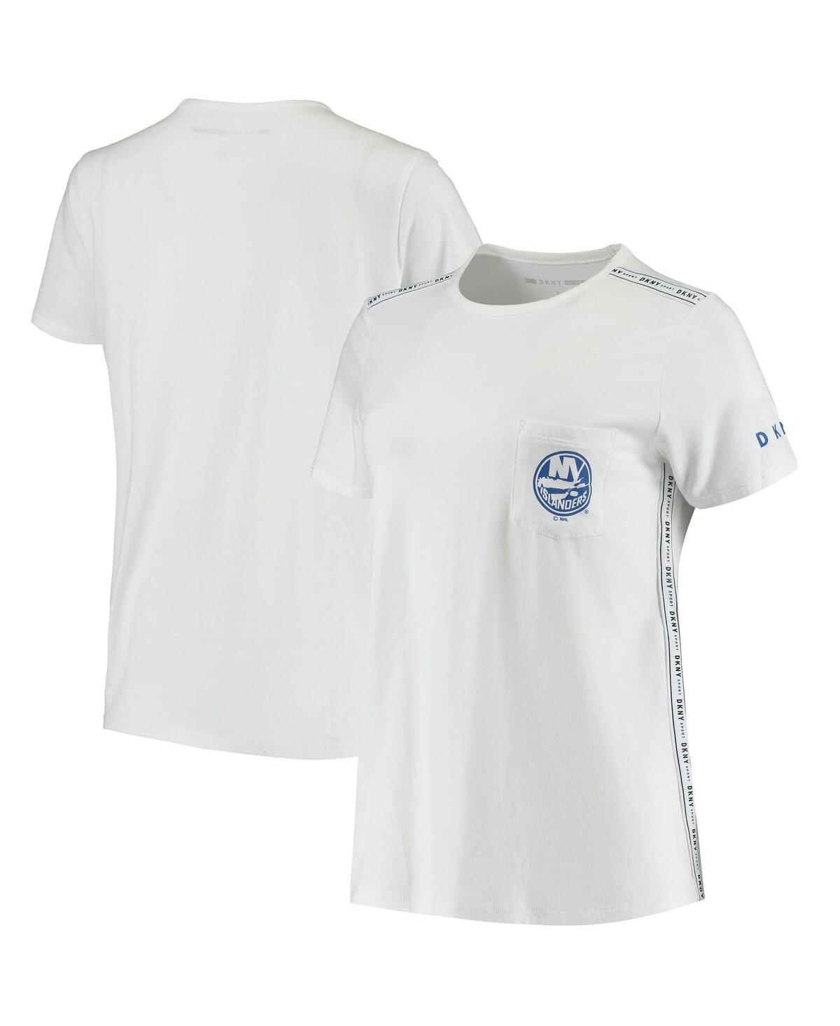 Dkny Women's  Sport White New York Islanders Sporty Tri-blend T-shirt