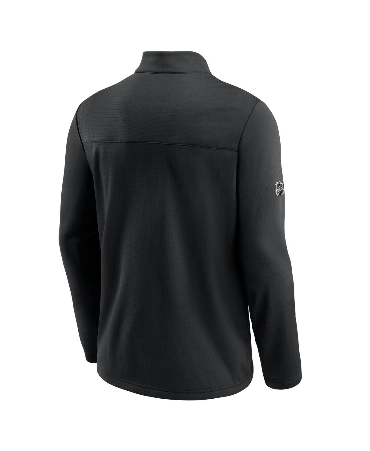 Men's FanaticsSan Jose Sharks Authentic Pro Travel and Training Quarter-Zip Jacket - Black