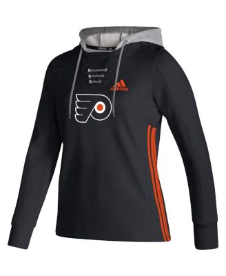 Women's Black Philadelphia Flyers Skate Lace AEROREADY Pullover Hoodie