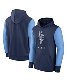 Men's Navy Kansas City Royals 2022 City Connect Authentic Collection Therma Pullover Hoodie