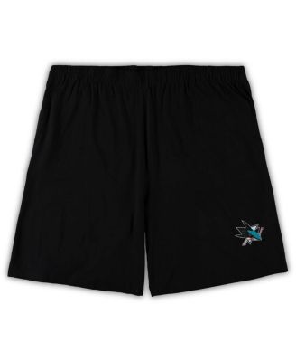 Men's Black, Heathered Charcoal San Jose Sharks Big and Tall T-shirt and Shorts Sleep Set