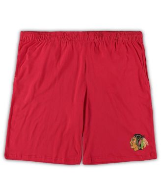 Men's Red, Heathered Charcoal Chicago Blackhawks Big and Tall T-shirt and Shorts Sleep Set