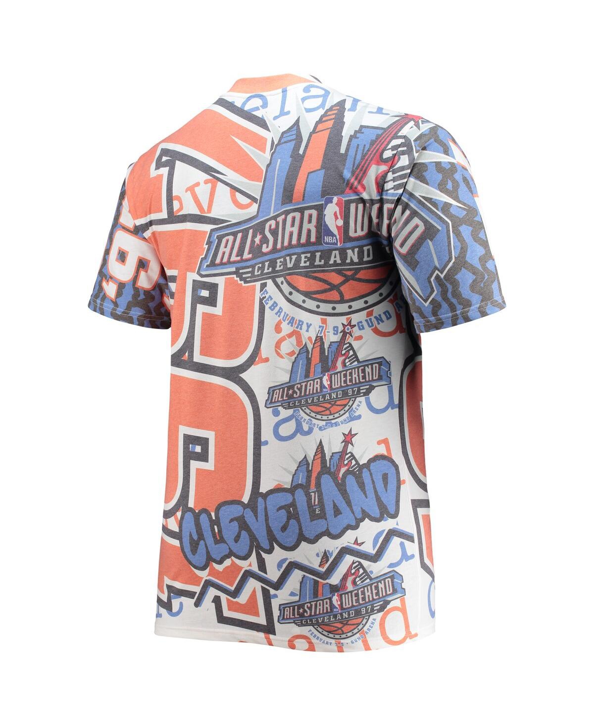 Mitchell & Ness Men's  White Nba 1997 All-star Game Hardwood Classics Big And Tall Jumbotron T-shirt In White